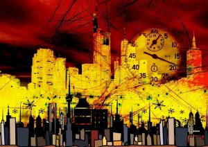 city-skyscrapers-clock-time-stopwatch-seconds