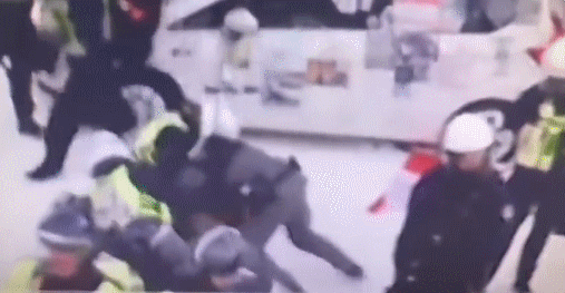 OTTAWA : La violence à l&rsquo;encontre des manifestants devoient isupportable…On les attrappe et on leur donne des coups de genou ! Bravo, ça c&rsquo;est de la gestion humaine !!!